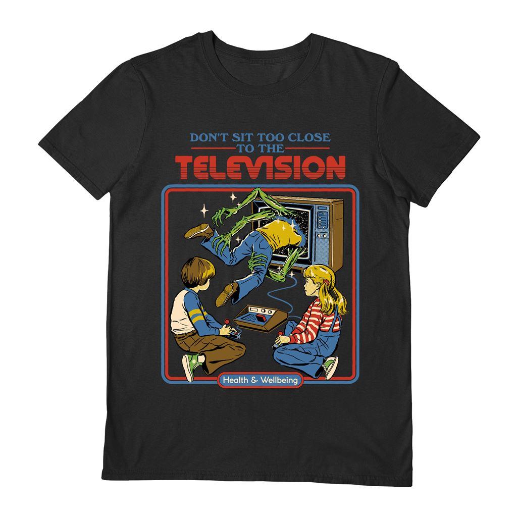 Black - Front - Steven Rhodes Unisex Adult TV T-Shirt