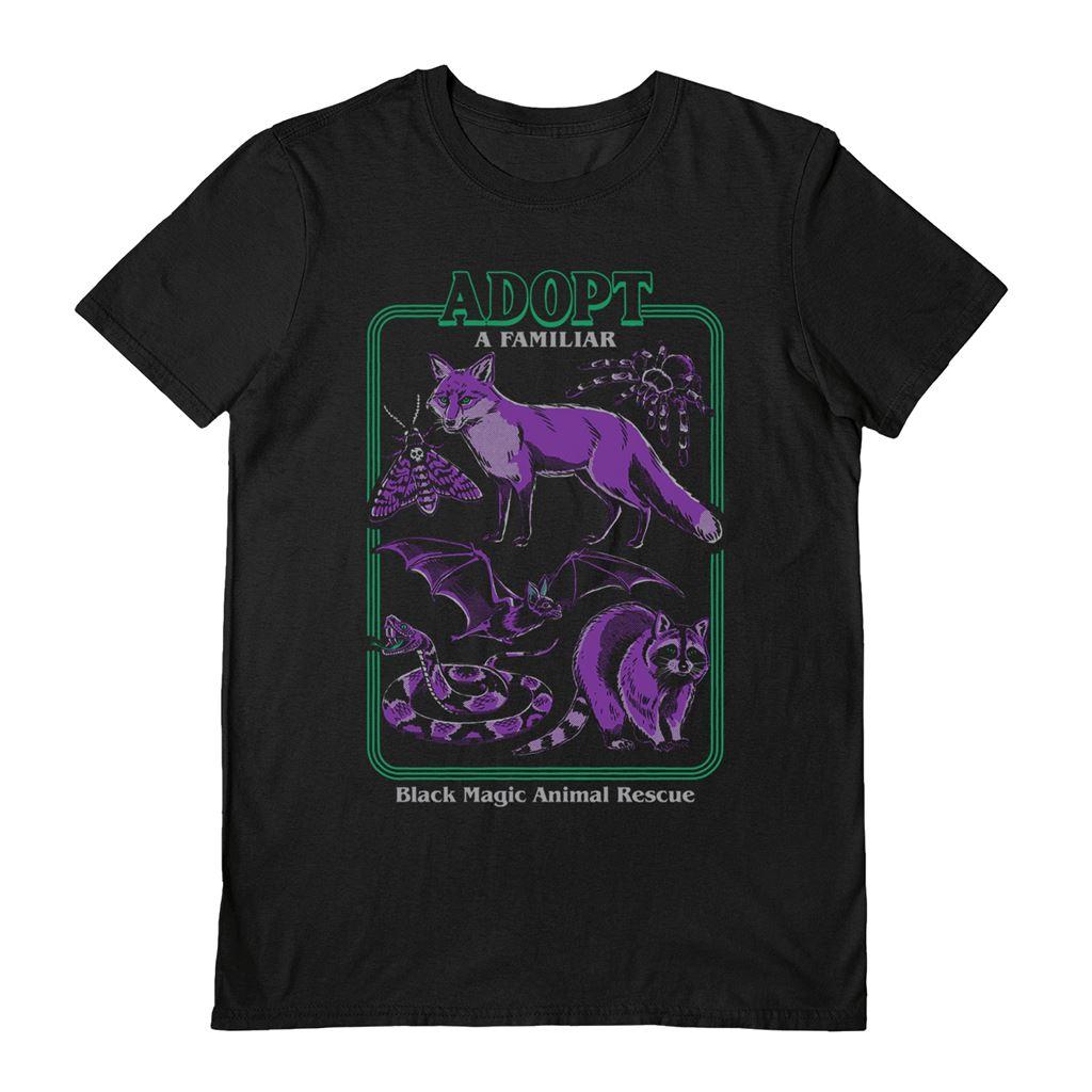 Black - Front - Steven Rhodes Unisex Adult Adopt A Familiar Part 2 T-Shirt