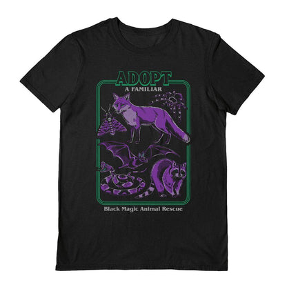 Black - Front - Steven Rhodes Unisex Adult Adopt A Familiar Part 2 T-Shirt