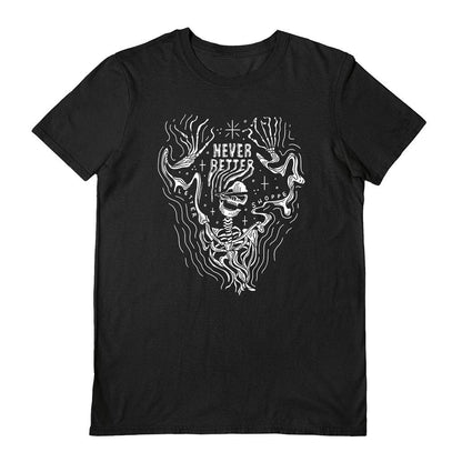 Black - Front - Letter Shoppe Unisex Adult Never Better Said T-Shirt