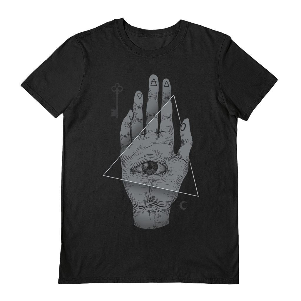 Black - Front - Deniart Unisex Adult Witch Hand T-Shirt
