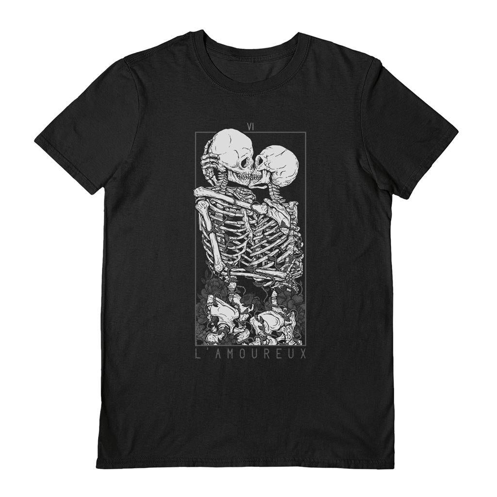 Black - Front - Deniart Unisex Adult The Lovers T-Shirt