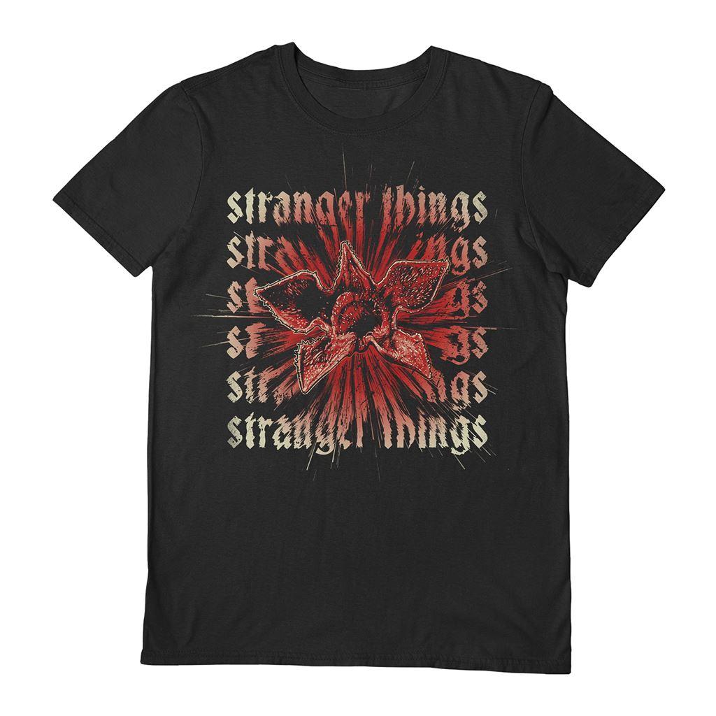 Black - Front - Stranger Things Unisex Adult Demogorgon Scream Demogorgon T-Shirt