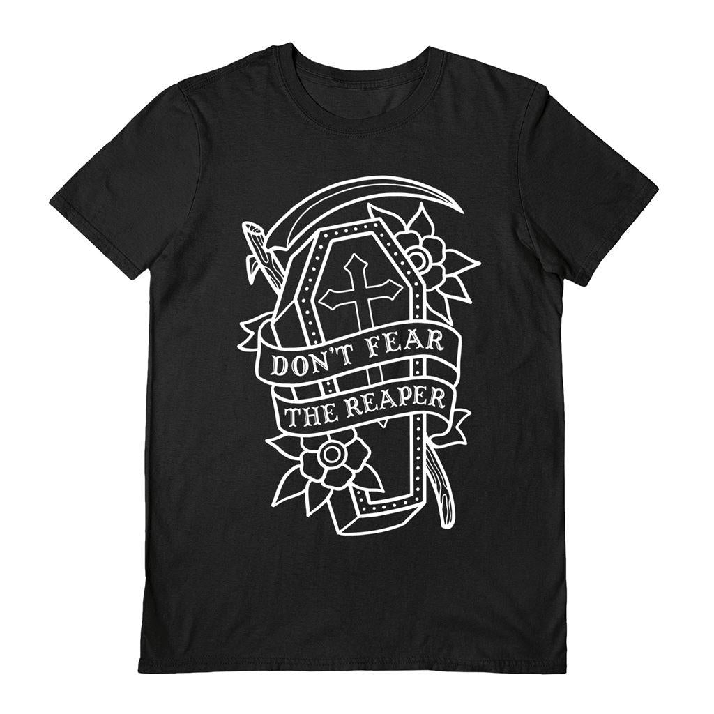 Black - Front - Deniart Unisex Adult Dont Fear The Reaper T-Shirt