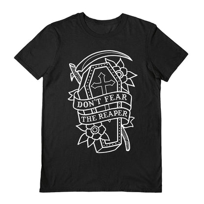 Black - Front - Deniart Unisex Adult Dont Fear The Reaper T-Shirt