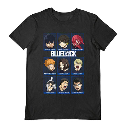 Black - Front - Blue Lock Unisex Adult Characters T-Shirt