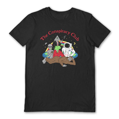 Black - Front - Gamma Ray Unisex Adult The Conspiracy Club T-Shirt