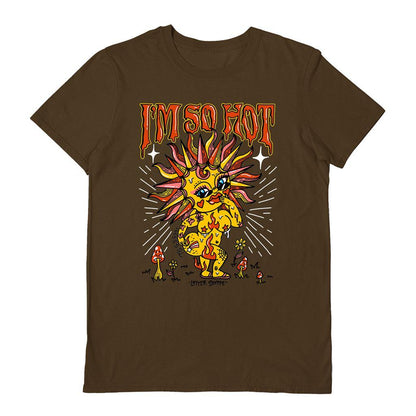 Chocolate - Front - Letter Shoppe Unisex Adult Hot Summer Sun T-Shirt