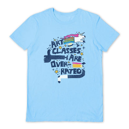Light Blue - Front - Beanepod Unisex Adult Art Class Schmart Class T-Shirt