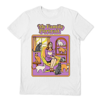 White - Front - Steven Rhodes Unisex Adult My Family Portrait T-Shirt