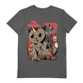 Charcoal - Front - Ilustrata Unisex Adult Catzilla T-Shirt