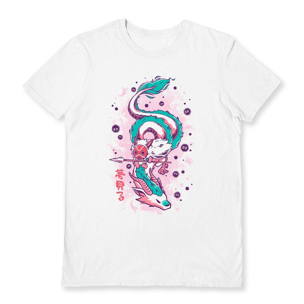 White - Front - Ilustrata Unisex Adult The Princess And The Dragon T-Shirt