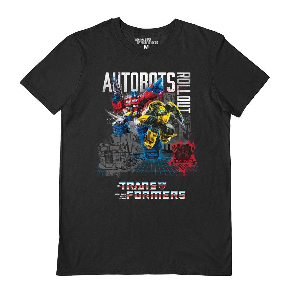 Black - Front - Transformers Unisex Adult Roll Out T-Shirt