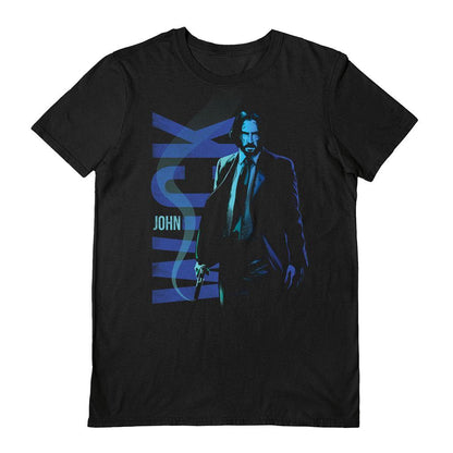 Black - Front - John Wick Unisex Adult Gun T-Shirt
