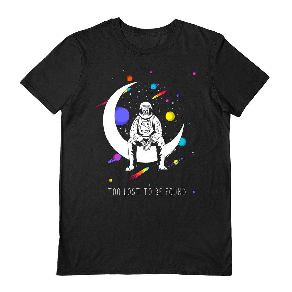 Black - Front - Darker Days Unisex Adult Too Lost T-Shirt
