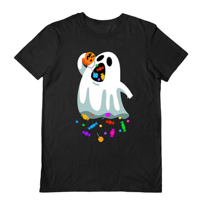 Black - Front - Benjimoji Unisex Adult Hungry Ghost Ghost T-Shirt