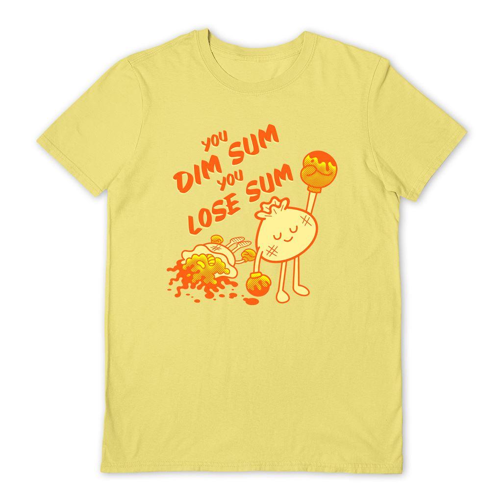 Yellow - Front - Benjimoji Unisex Adult Dim Sum T-Shirt