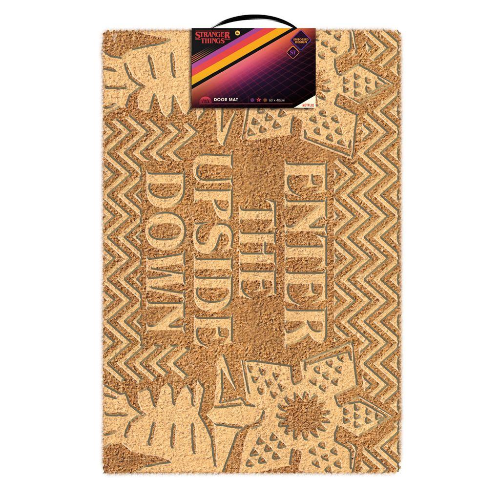 Natural - Front - Stranger Things Enter The Upside Down Embossed Door Mat