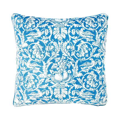 Blue-White - Front - William Morris Queen Anne Filled Cushion
