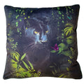 Black-Green - Front - Summer Thornton Panther Filled Cushion