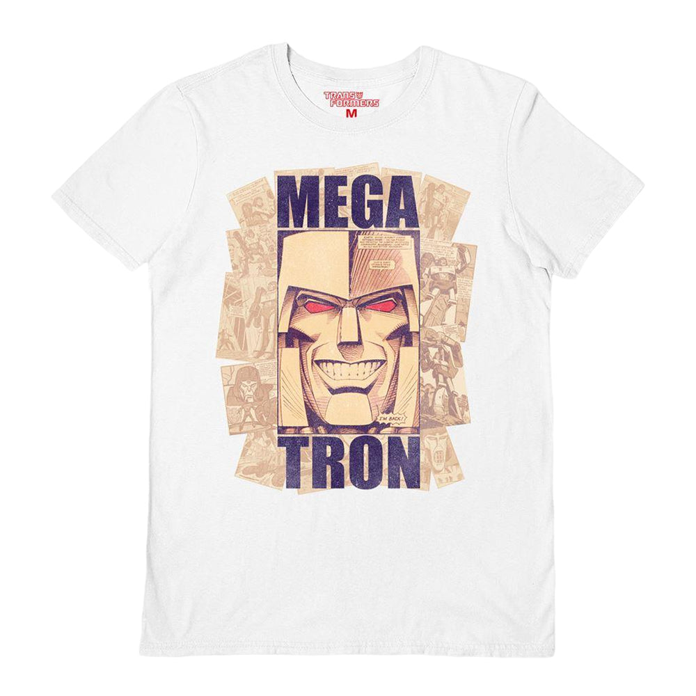 White - Front - Transformers Unisex Adult Megatron T-Shirt