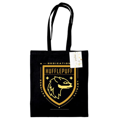 Black-Yellow - Front - Harry Potter Fan Flyer Hufflepuff Tote Bag