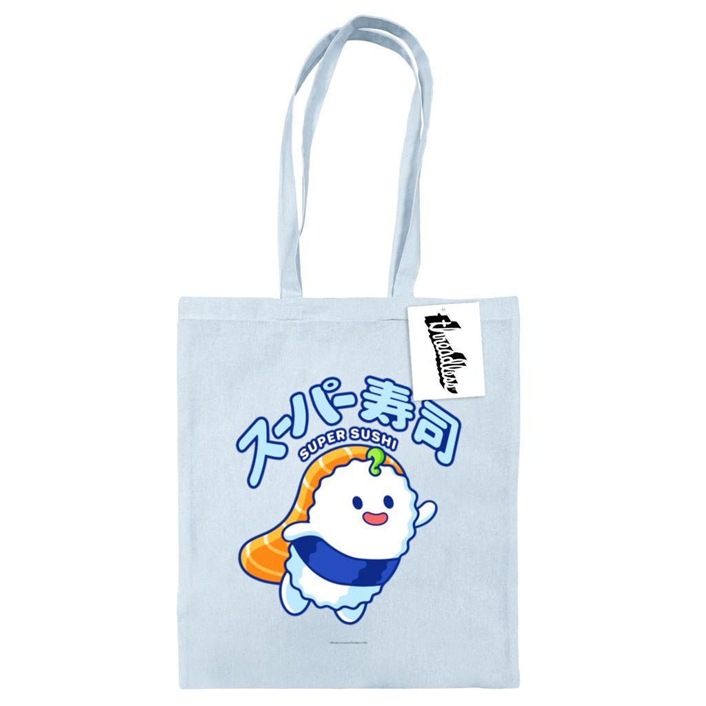 Blue - Front - Benjimoji Super Sushi Tote Bag