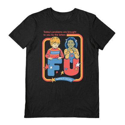 Black - Front - Steven Rhodes Unisex Adult F.U. T-Shirt