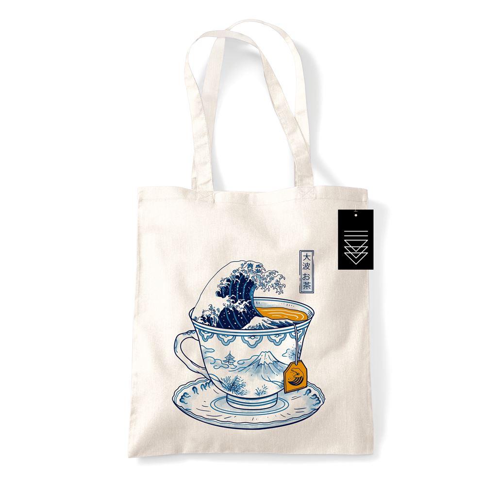 Natural - Front - Vincent Trinidad The Great Kanagawa Tea Tote Bag