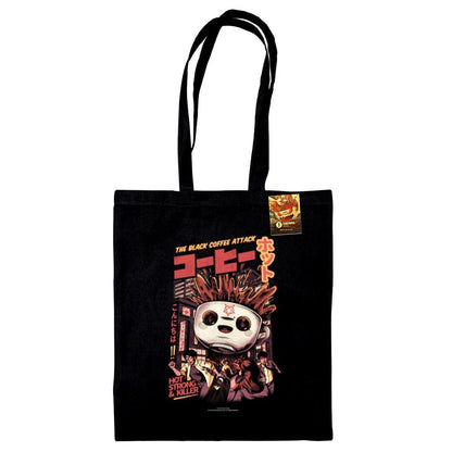 Black - Front - Ilustrata The Black Coffee Attack Tote Bag
