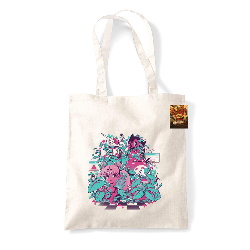 Natural - Front - Ilustrata Anime Wave Tote Bag