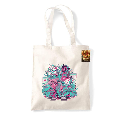 Natural - Front - Ilustrata Anime Wave Tote Bag