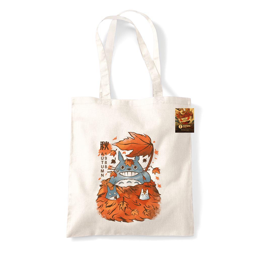 Natural - Front - Ilustrata My Neighbour Autumn Tote Bag