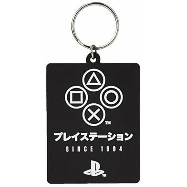 Black-White - Front - Playstation Since 1994 Rubber Keyring