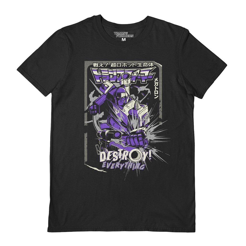 Black - Front - Transformers Unisex Adult Destroy T-Shirt