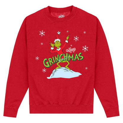 Red - Front - The Grinch Unisex Adult Merry Grinchmas Sweatshirt