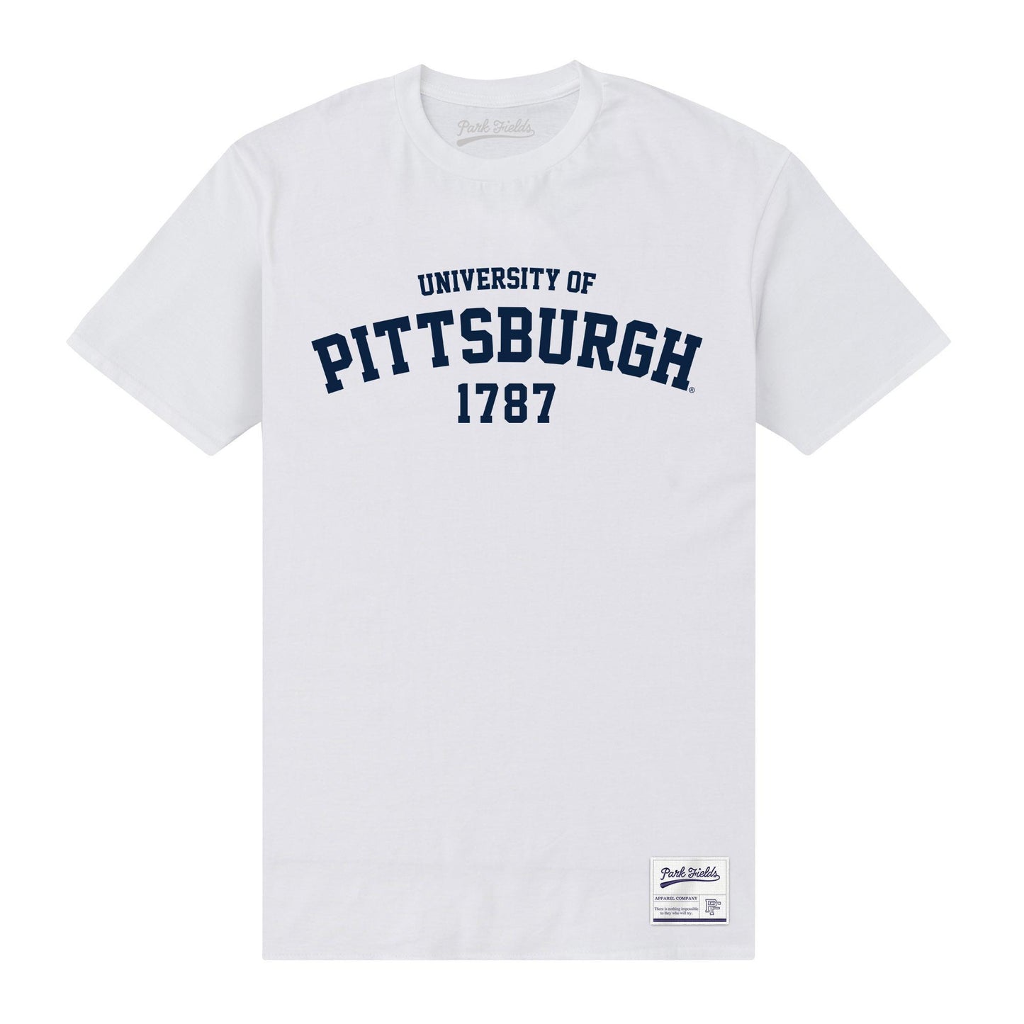 White - Front - University Of Pittsburgh Unisex Adult 1787 Crew Neck T-Shirt