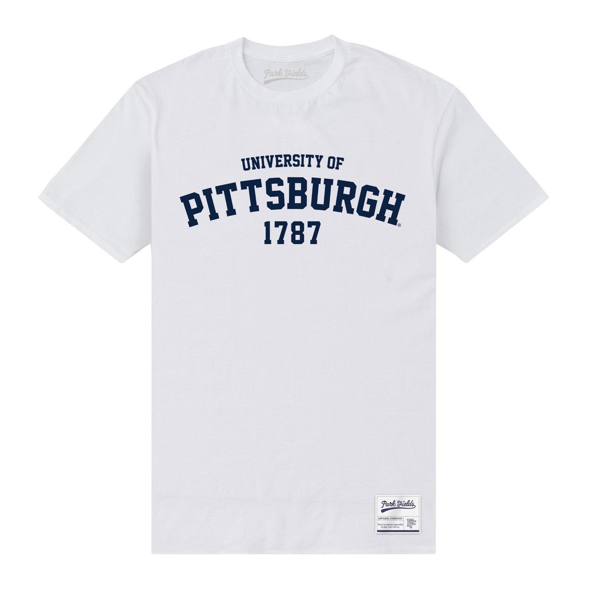 White - Front - University Of Pittsburgh Unisex Adult 1787 Crew Neck T-Shirt