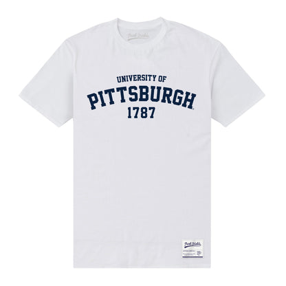 White - Front - University Of Pittsburgh Unisex Adult 1787 Crew Neck T-Shirt
