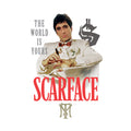 Black - Side - Scarface Unisex Adult The World Is Yours T-Shirt