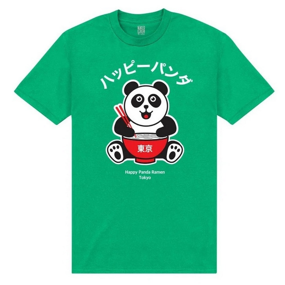 Irish Green - Front - TORC Unisex Adult Happy Panda T-Shirt