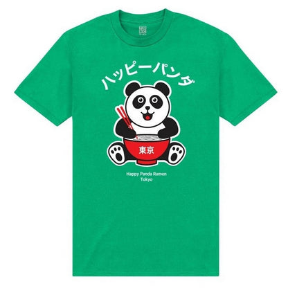 Irish Green - Front - TORC Unisex Adult Happy Panda T-Shirt