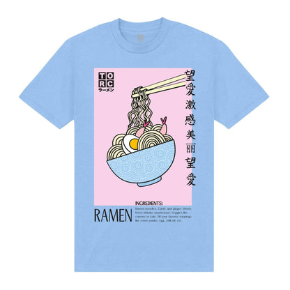 Light Blue - Front - TORC Unisex Adult Ramen Ingredients T-Shirt