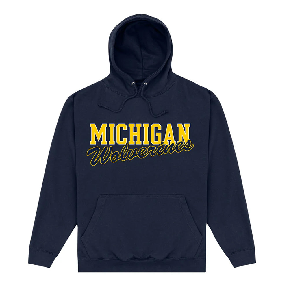 Navy - Front - Park Fields Unisex Adult University of Michigan Wolverines Hoodie