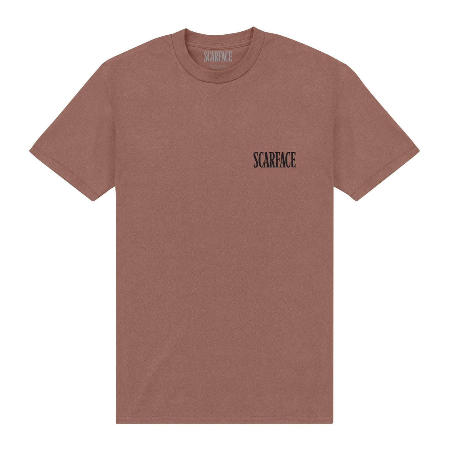 Sand - Front - Scarface Unisex Adult Outline T-Shirt