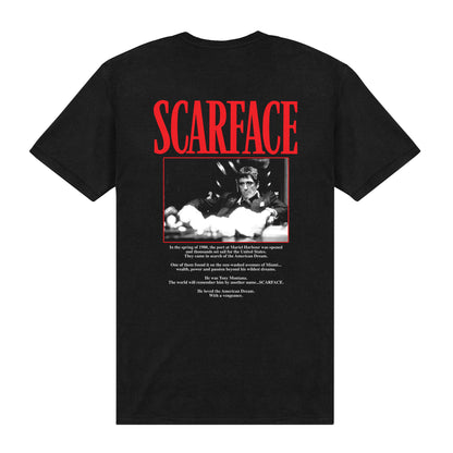 Black-Red - Back - Scarface Unisex Adult Photo Print T-Shirt
