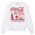 White - Front - Coca-Cola Unisex Adult Santa Claus Sweatshirt