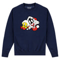 Navy - Front - Looney Tunes Unisex Adult Sylvester & Tweety Sweatshirt