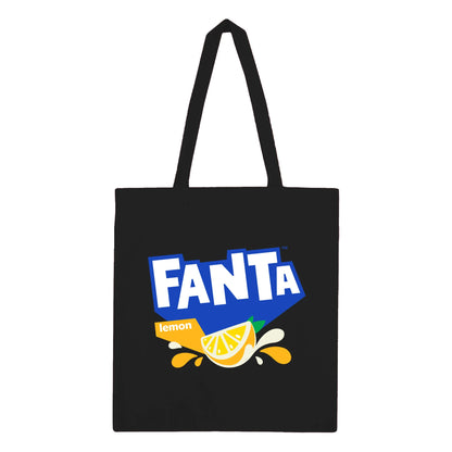 Black - Front - Fanta Lemon Tote Bag