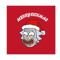 Red - Side - Rick And Morty Unisex Adult Merry Rickmas Sweatshirt